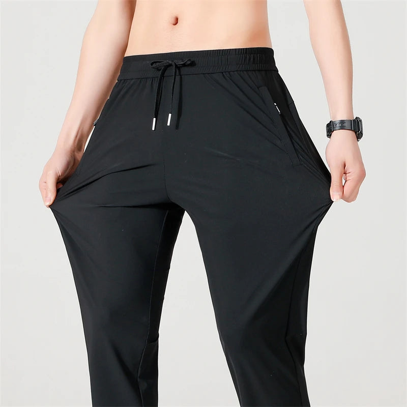 Herren Hose Eisseide Leicht Sommer – Stretch Atmungsaktiv Gerader Schnitt Loose Business Casual & Outdoor | Premium Herrenmode