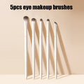 Set Pinceaux Yeux Naturels 5 à 10 Pcs – Fards, Eyeliner & Détail | Poils Ultra-Doux Blancs Maquillage