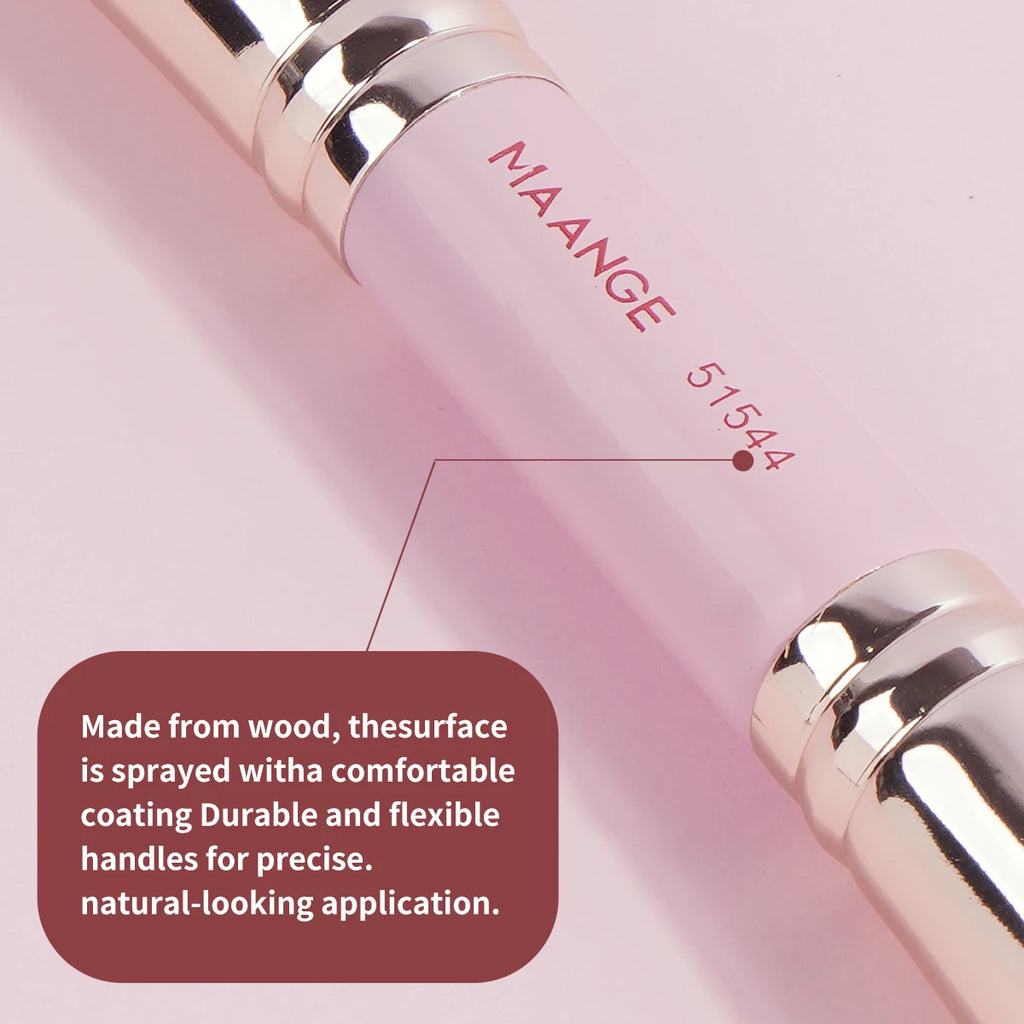 Set 4 Pinceaux Maquillage MAANGE Double Embout – Fond de Teint, Poudre & Fards | Boîte Voyage Débutante