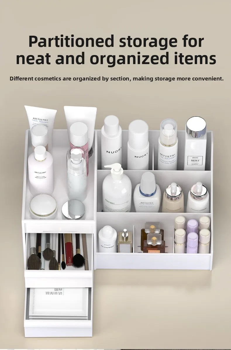 Organisateur Maquillage Tiroirs Plastique – Rangement Cosmétiques Salle de Bain Bureau Chambre
