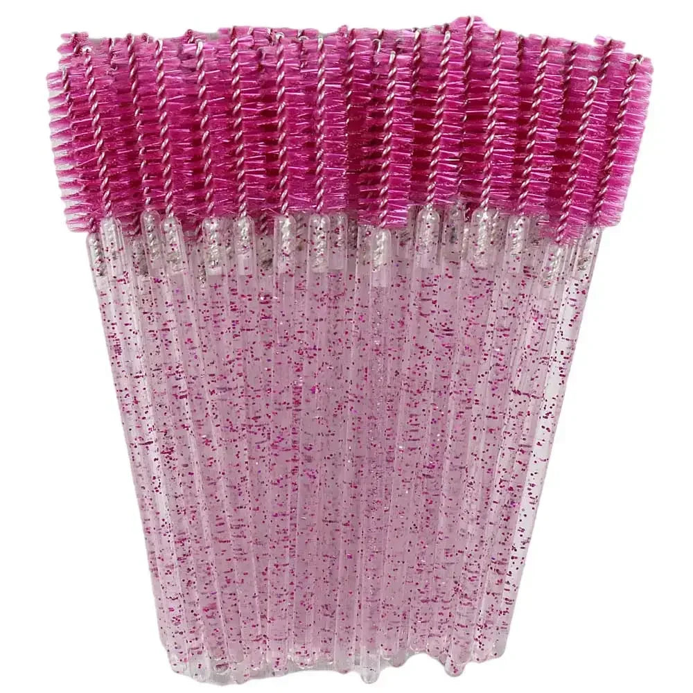 Lot 50 Brosses à Cils Jetables Crystal – Extensions de Cils & Application Mascara Professionnelle | Usage Unique