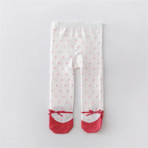 Collants Bébé Fille Coton Tricoté Imprimé – Bas Nourrisson Toddler Casual Printemps 0-12 Mois