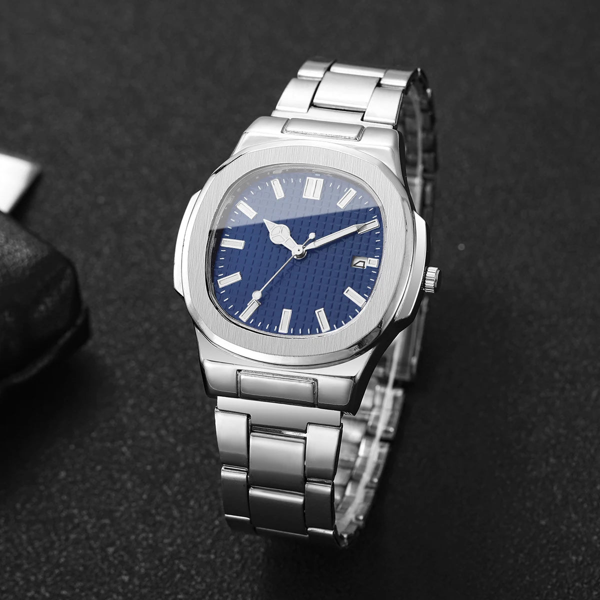 Lot 2 ou 4 Montres Homme Business Quartz Carré Calendrier – Set Fashion Casual Sans Boîte
