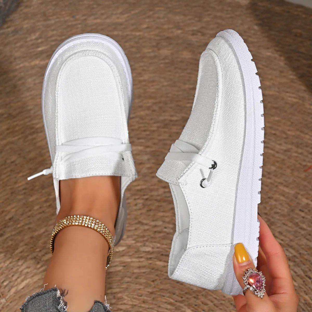 Chaussures Vulcanisées Sport Flat Femme 2025 – Casual Fashion Printemps Automne
