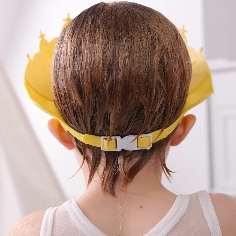 Chapeau de Douche Bébé Enfant – Visière Shampoing Ajustable Protection Oreilles Tête Douce