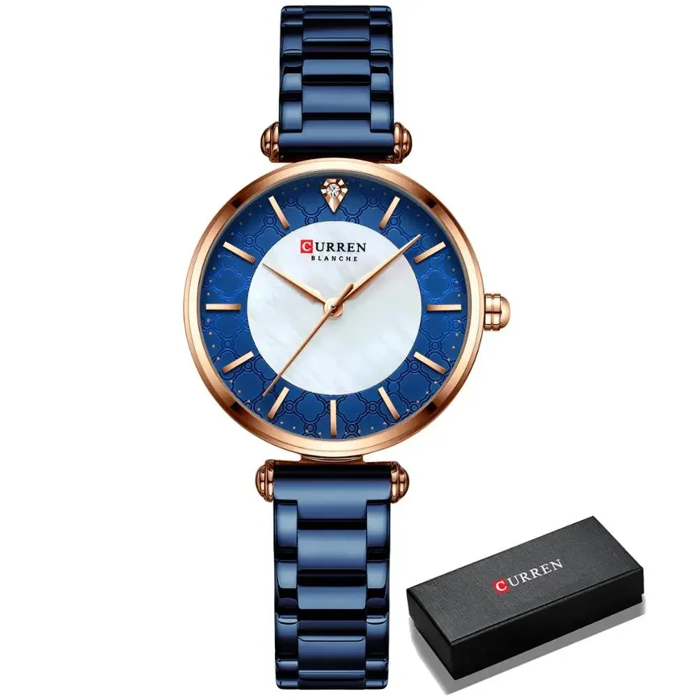 Montre Femme CURREN Luxe Quartz Japonais – Acier Inoxydable Étanche Élégante Fashion