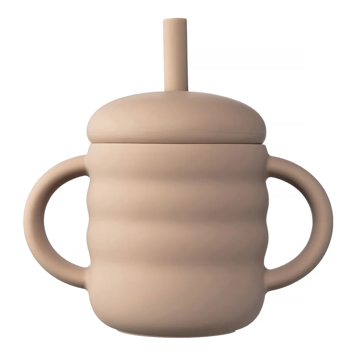 Gobelet Silicone Bébé avec Paille – Tasse Apprentissage Anti-Fuite Portable Snacks Enfant