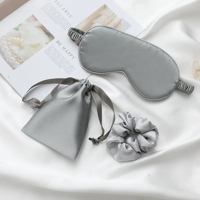 Lot 3 Seiden-Augenmasken für Damen – Seidige Anti-Licht-Schlafmaske | Schlaf, Reise & Erholung | Nachtpflege für Haut & Augen