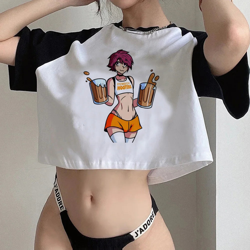 Crop Top Aesthetic Fairycore Grunge Femme – Style Kawaii Féerique | T-Shirt Court Tendance