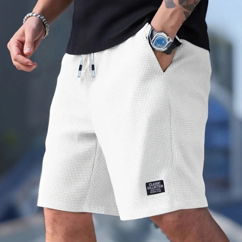 Short Homme Casual Plage Sport Tissu Texturé Respirant – Pantalon Court Tendance Confortable Quotidien & Sport | Mode Homme Été