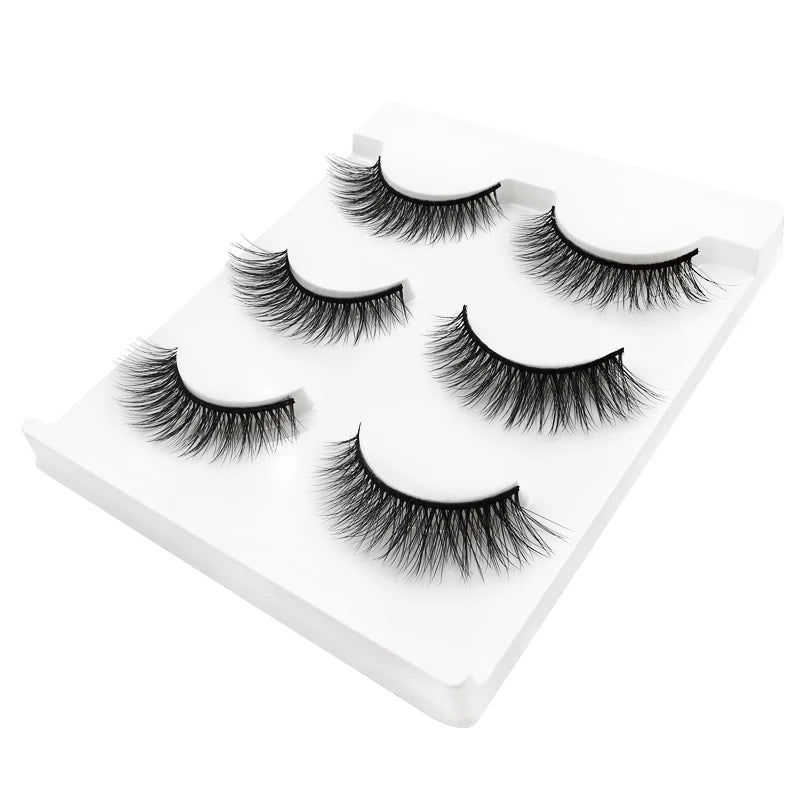 Lot 3 Paires Faux Cils 3D Vison SHIDISHANGPIN – 27 Styles Fluffy Wispy Épais | Cils Faux Faits Main Maquillage Yeux