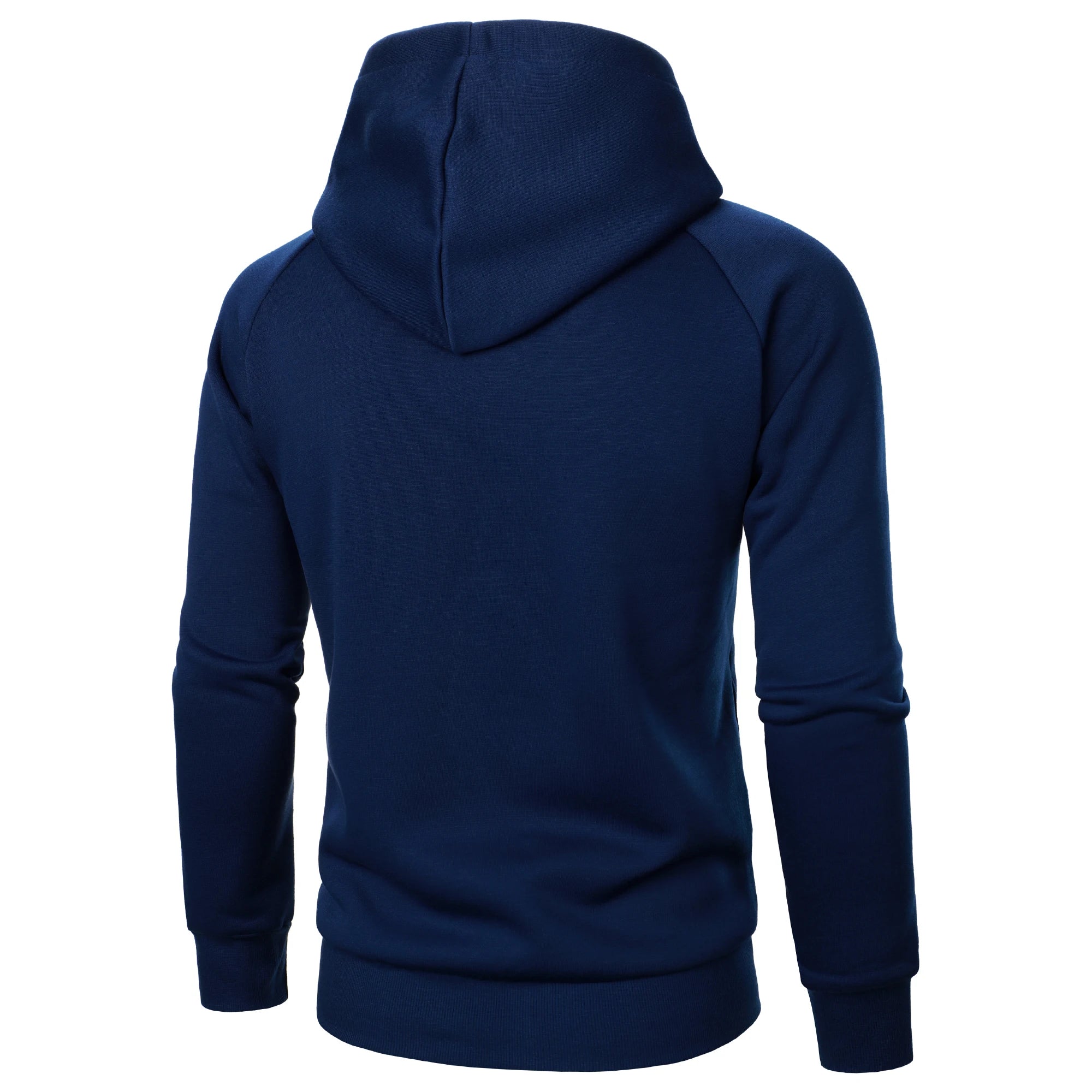 Hoodie Homme Couleur Unie Zip Latéral – Sweat à Capuche Manches Longues Automne Hiver | Mode Homme Premium
