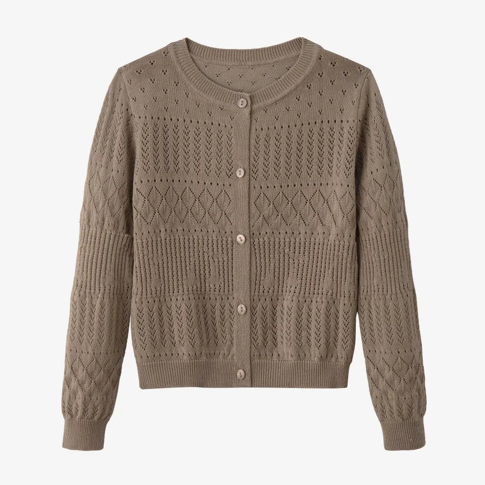 Tenue Assortie Famille – Robe Smockée Carreaux Marron Fille & Pull Tricoté Garçon Collection Heritage