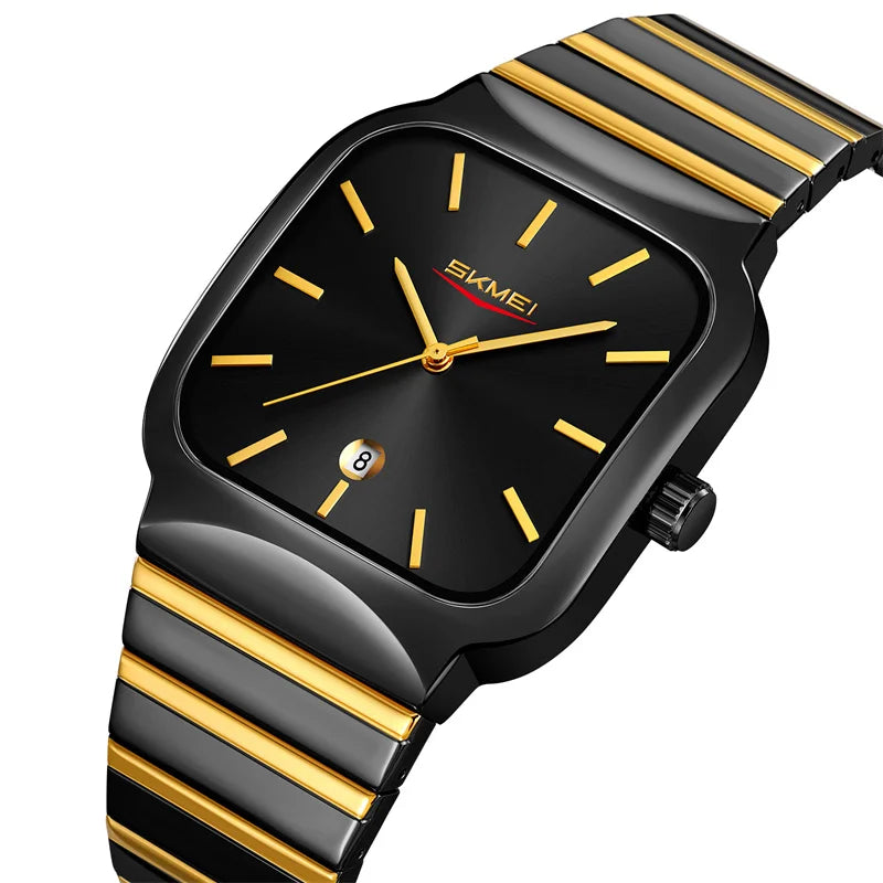 Montre Unisexe SKMEI Luxe Quartz Bracelet Acier – Analogique Date Étanche Fashion