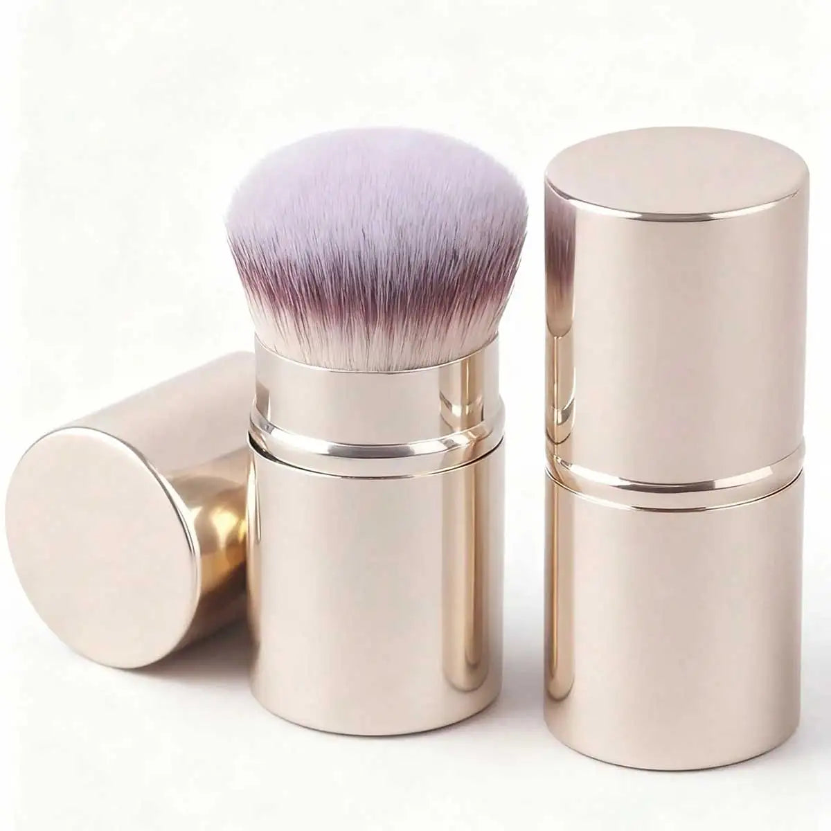 Pinceau Rétractable Professionnel Visage – Blush, Fond de Teint & Poudre Libre | Poils Synthétiques Ultra-Doux
