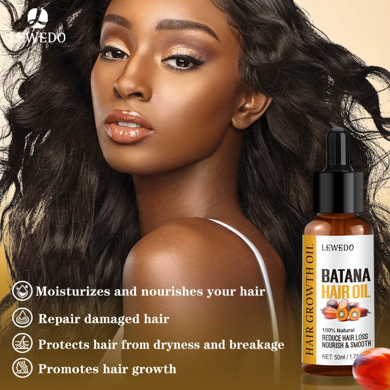 Huile de Batana Pure Lewedo Naturals – Repousse Rapide, Anti-Chute & Brillance | Soin Capillaire Naturel | Homme & Femme