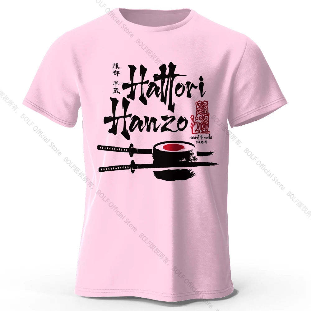 T-Shirt Unisexe Hattori Hanzo Imprimé 100% Coton Oversize Ninja Samouraï Graphic Tee Streetwear Été Pop Culture Japonaise Tendance – T-Shirt Ninja Samouraï Premium Oversize | Mode Unisexe Pop Culture Japonaise Premium