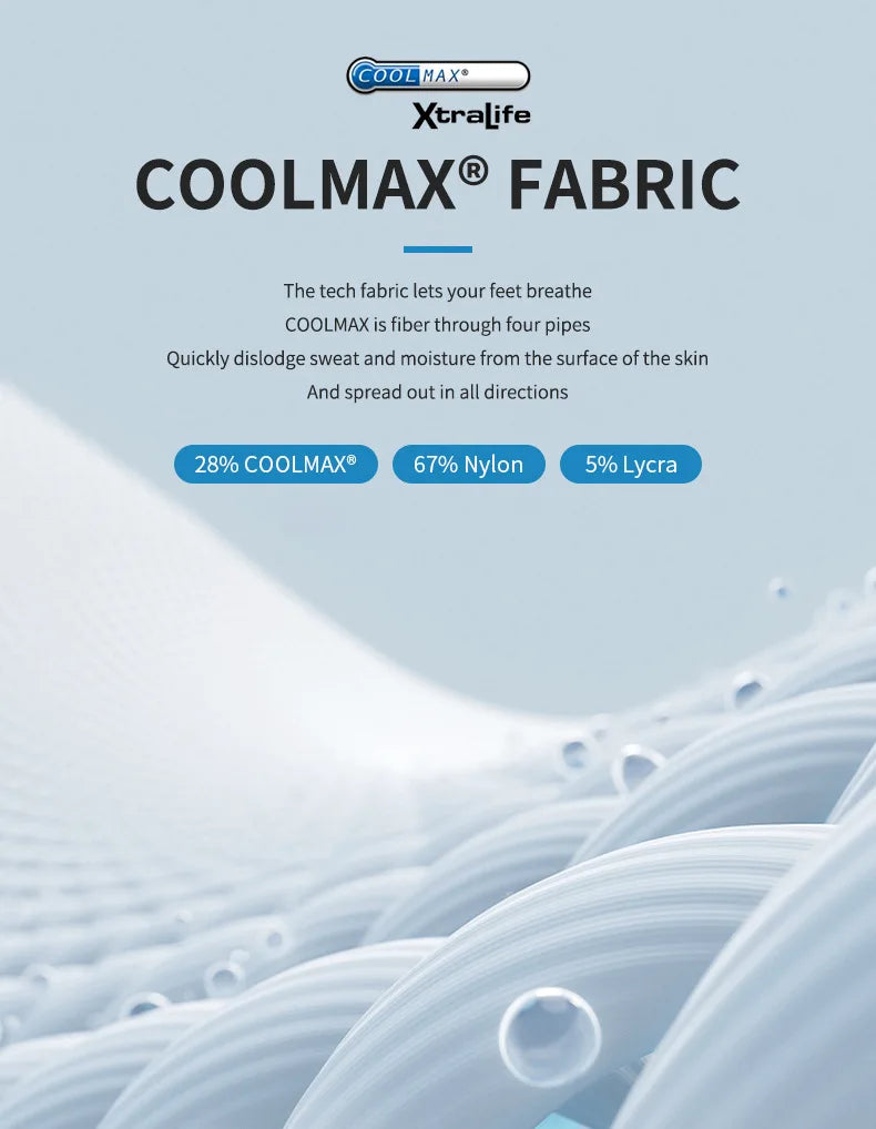 Coolmax Sport Zehensocken Herren – Atmungsaktives, feuchtigkeitsableitendes Mesh | Laufen, Wandern & Radfahren | Paar