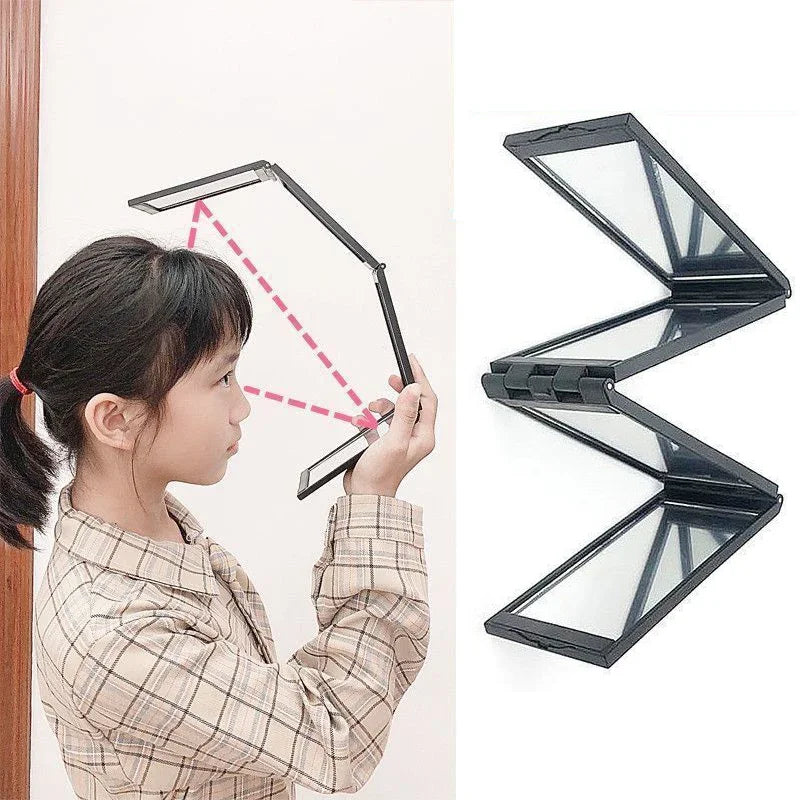 Miroir Maquillage 360° Pliable 4 Faces - Coiffure & Beauté Portable
