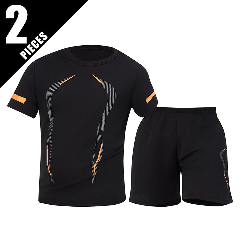 Ensemble Sport Homme Séchage Rapide Grande Taille T-Shirt + Short Lot 2/4/6 Pièces Loisirs Running Fitness Casual Ado – Pack Sport Économique | Mode Homme Sport Premium