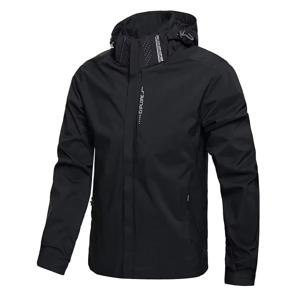 Herren Leichte Kapuzen-Regenjacke – Outdoor-Windjacke zum Wandern und Klettern | Herren Sportmode