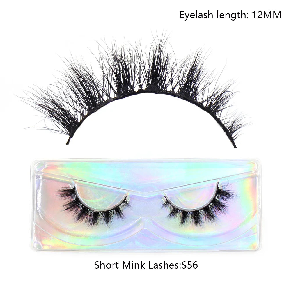 Faux Cils Naturels Courts Fluffy LEHUAMAO – Volume 12-15mm Wispy | Extension Cils Vison Maquillage