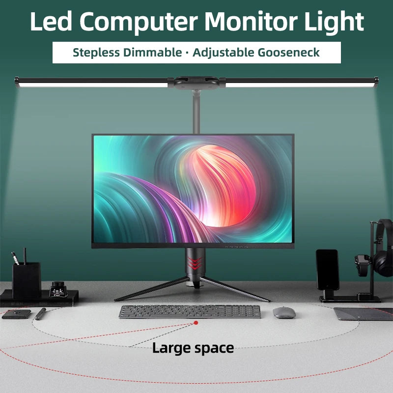Barre LED Moniteur – Lampe Bureau Dimmable Accroche Écran | Éclairage Laptop & Office Sans Éblouissement