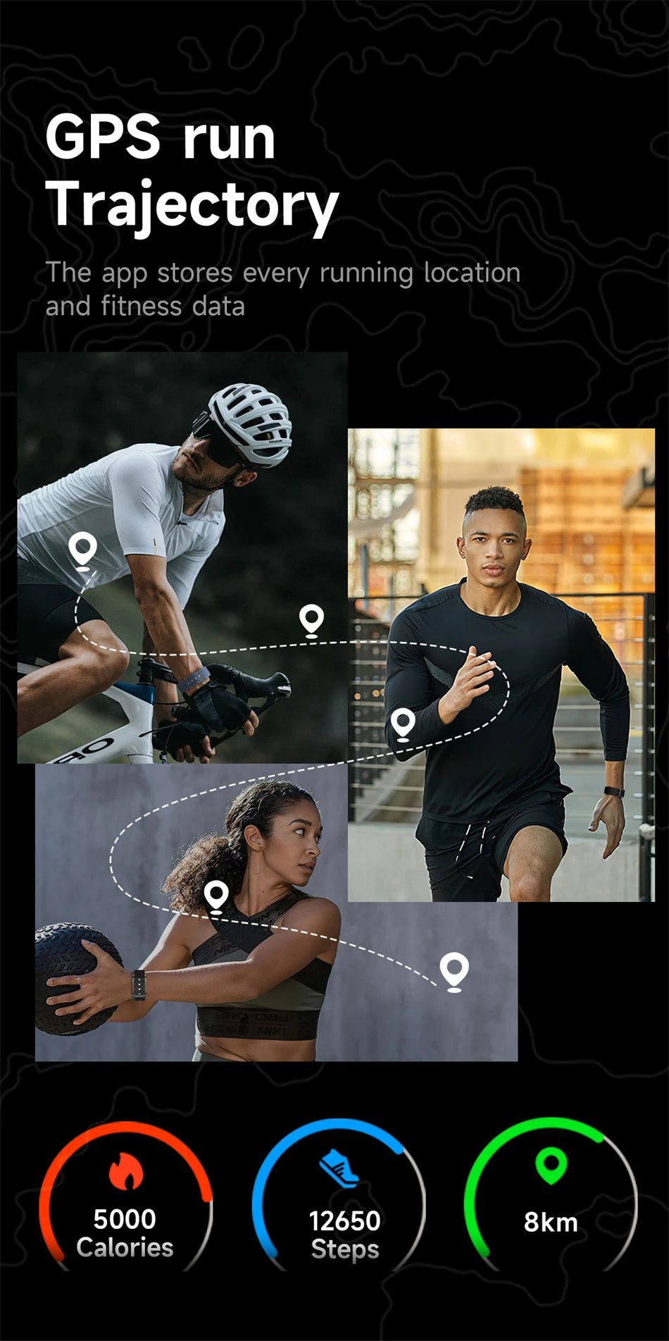 Bracelet Connecté Sport & Santé – Suivi Continu 24h/24 | Sommeil, Stress & Multi-Sport | Monitoring Santé Automatique