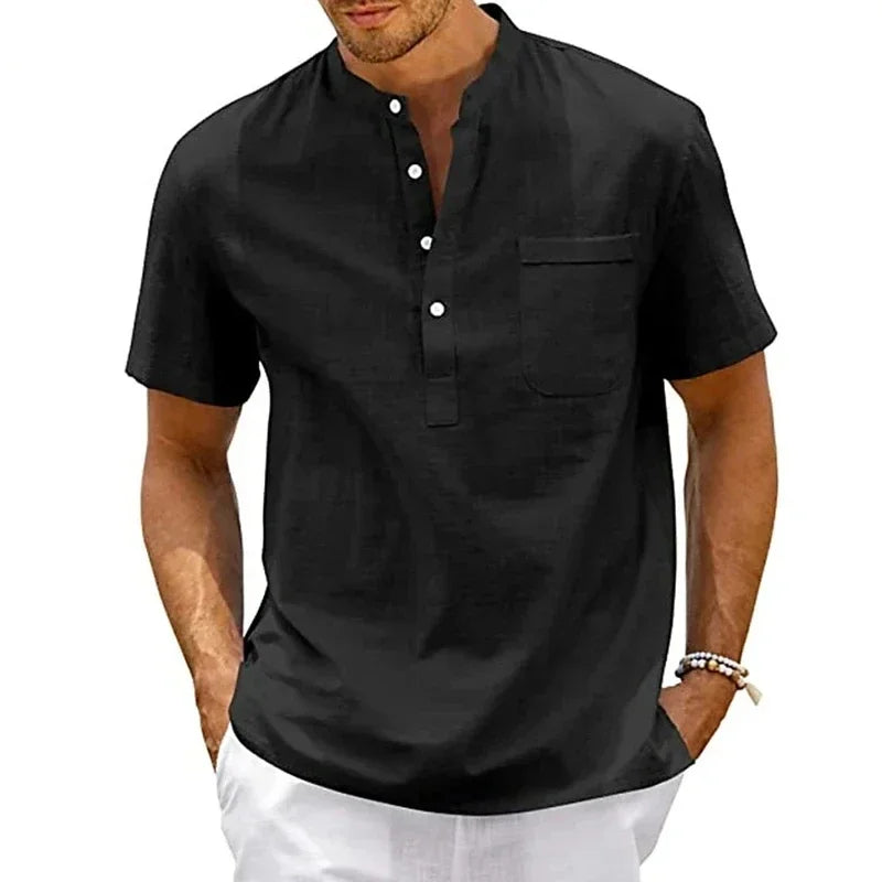 Polo Herren Slim Fit Unifarben Atmungsaktiv Geknöpft Kurzarm Lässig Sommer Bequem Kühl Elegant Zeitlos – Premium Slim Fit Polo Sommer | Premium Casual Herrenmode