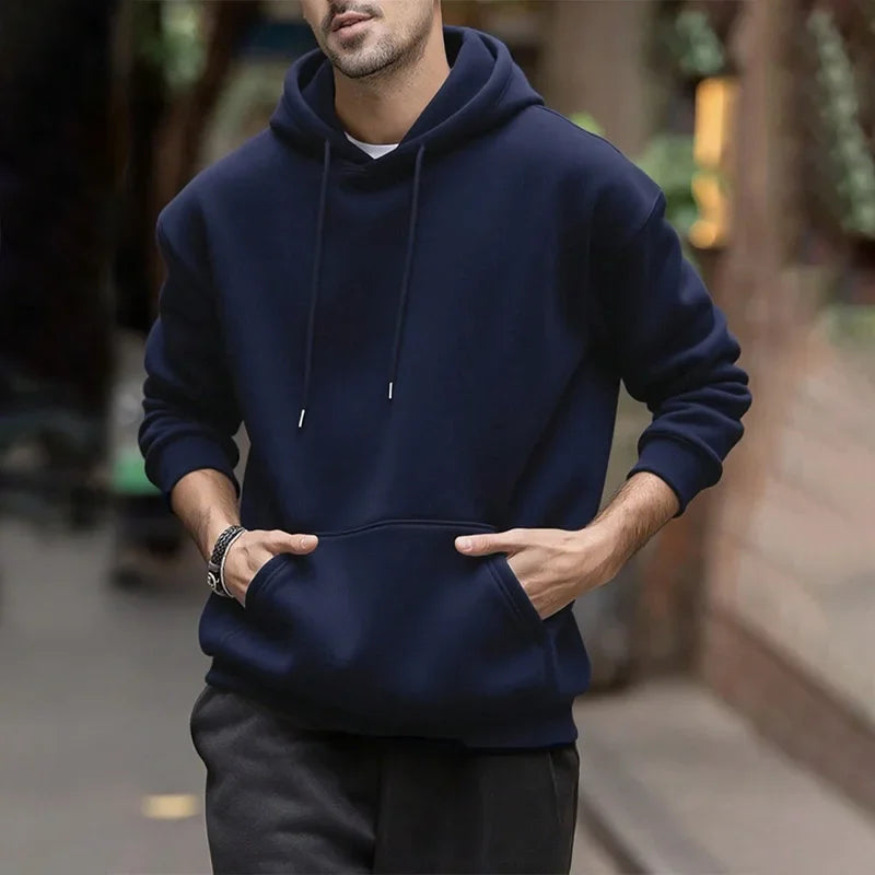 Hoodie Homme Couleur Unie Qualité Premium Capuche Casual Fashion Pullover Maison Outdoor Confortable Intemporel | Sweatshirt Capuche Premium