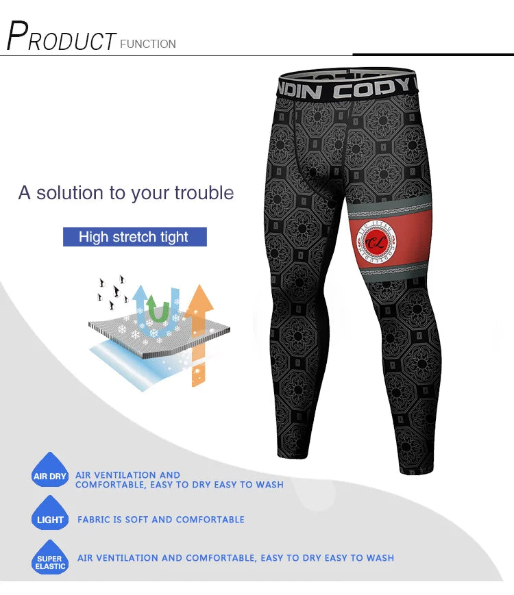 Leggings de Compression Homme - BJJ, Grappling & Fitness