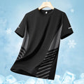 T-Shirt Running Homme Été Soie de Glace Ultra-Léger Imprimé Réfléchissant Séchage Rapide Manches Courtes Respirant Fitness Sport Grande Taille 5XL – Tee Sport Performance | Mode Homme Sport