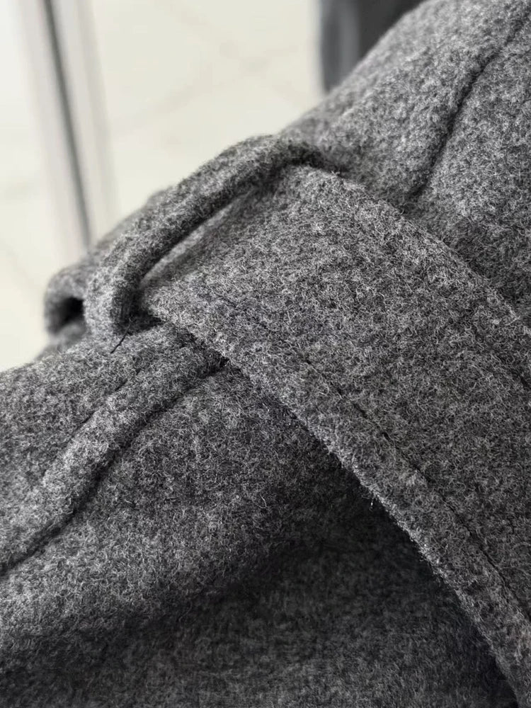 Manteau Court Laine Femme Vintage Ample Col Montant – Overcoat Chaud Casual | High Street | FSMG