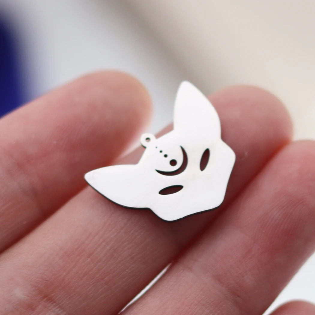 Lot 3 Breloques Animaux Acier Titane DIY – Renard, Lapin, Chat, Cygne, Dragon, Serpent & Plus | Pendentifs Bijoux Fait Main Bracelet & Collier