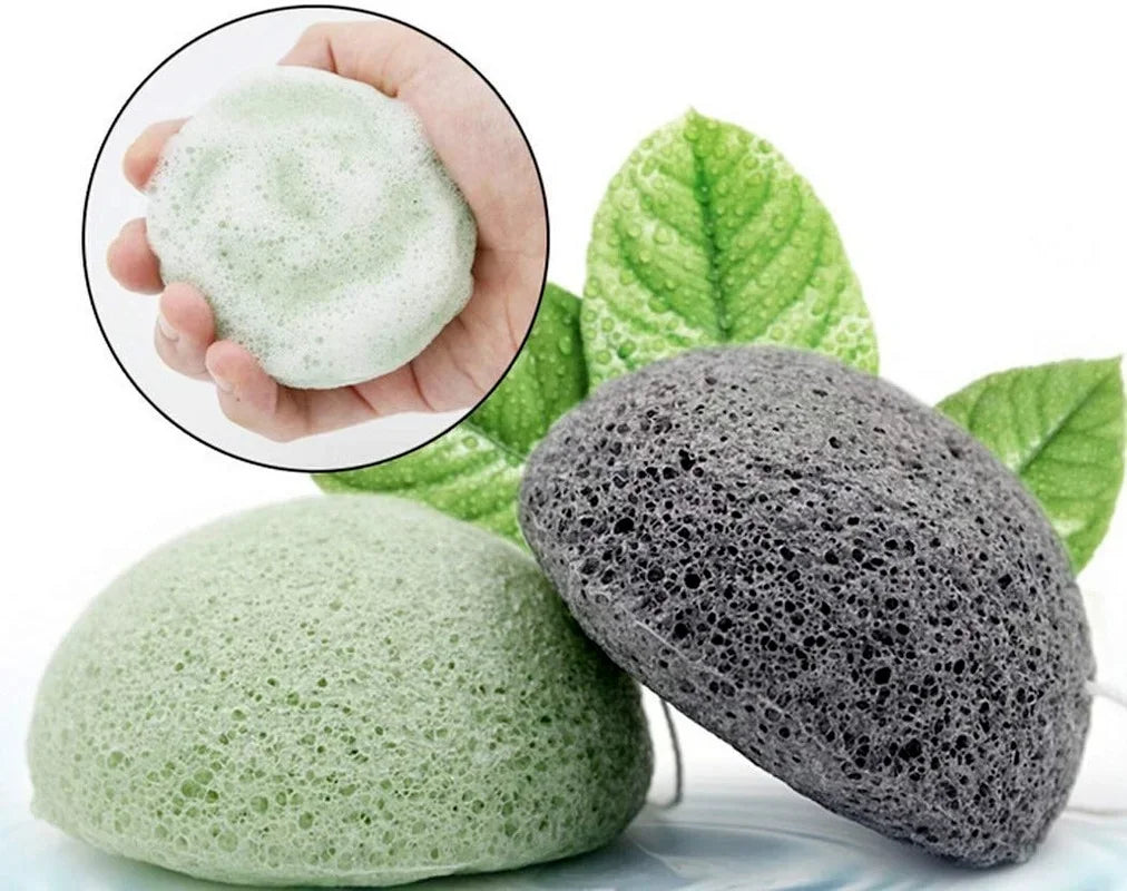 Éponge Konjac Naturelle – Exfoliante & Nettoyante Douce Visage Peau Sensible