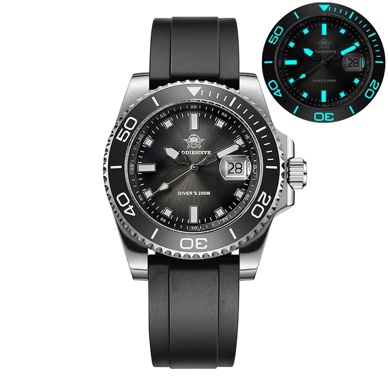 Montre Homme ADDIESDIVE AD2089 Quartz 2025 – Super Lumineuse Étanche 200M Silicone Luxe