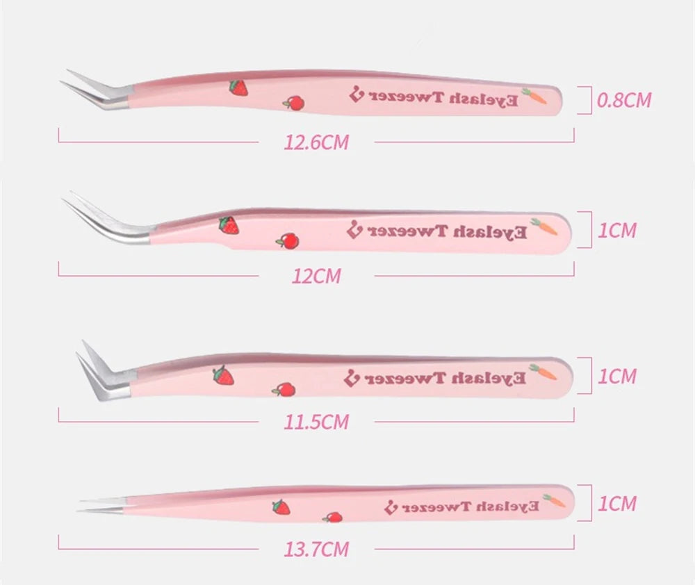 Pinces Extension Cils Inox – Outil Pose Cils & Nail Art | Ramasse-Strass