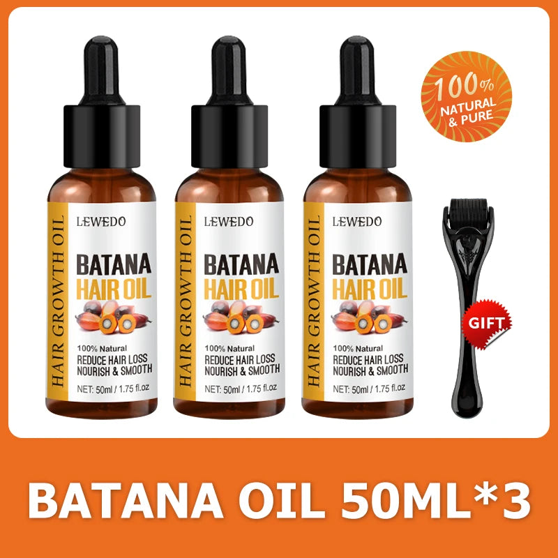 Huile de Batana Pure Lewedo Naturals – Repousse Rapide, Anti-Chute & Brillance | Soin Capillaire Naturel | Homme & Femme