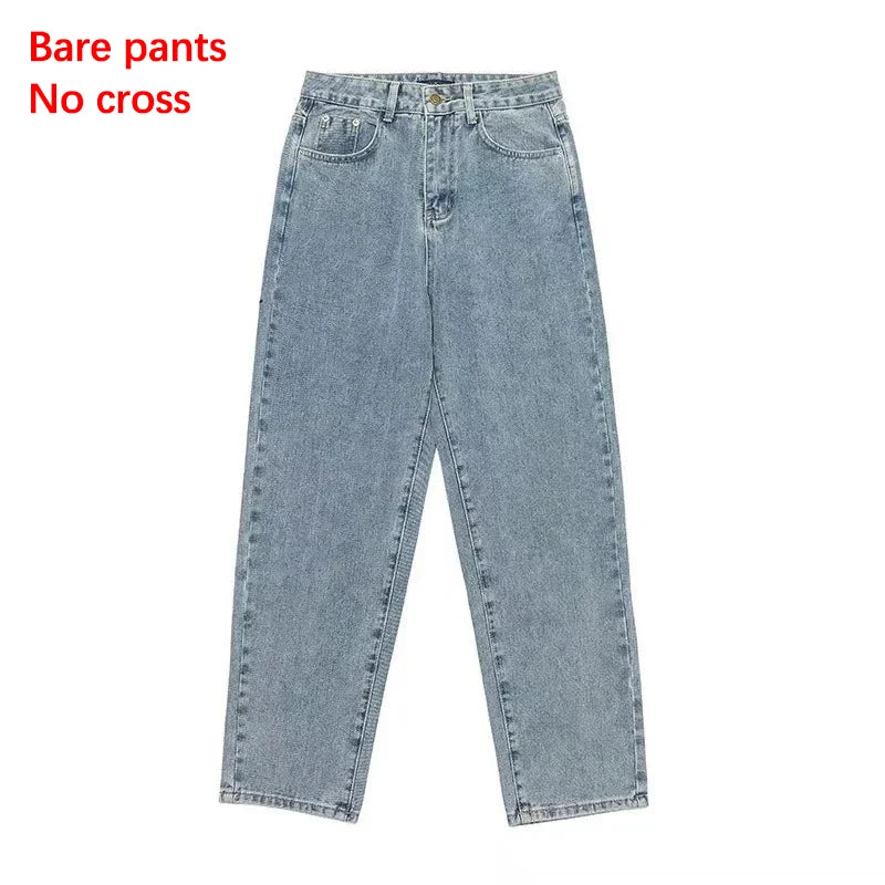 Jean Homme Imprimé Baggy Wide Leg Style Coréen K-Fashion Streetwear Cargo Droit Casual Loose Denim Tendance Urbain – Jean Baggy Premium K-Fashion | Mode Homme Streetwear K-Fashion Premium