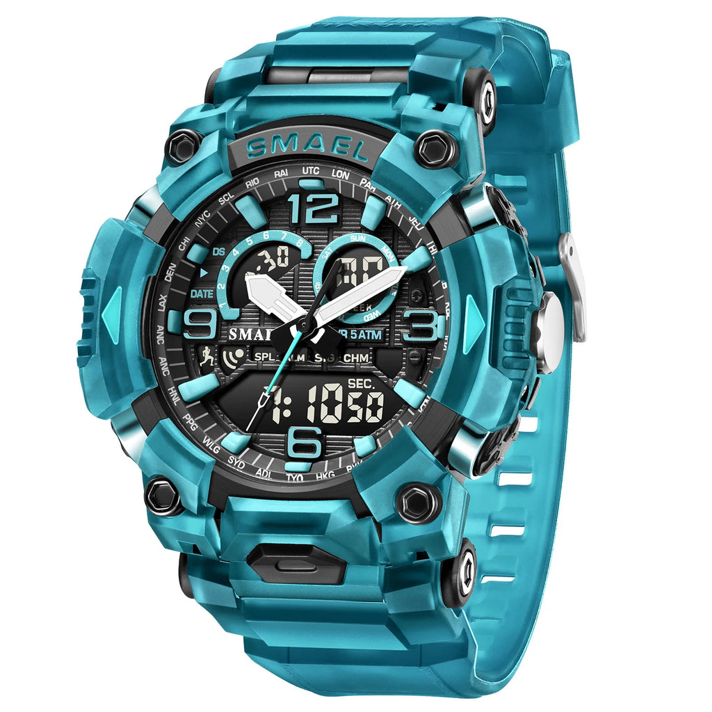 Montre Homme SMAEL 8099 Militaire Digital Sport – Étanche 50M LED Chronographe Antichoc