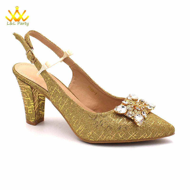 Ensemble Chaussures + Sac Italien Orange Cristal – Pumps Luxe Mariage Fête 2024