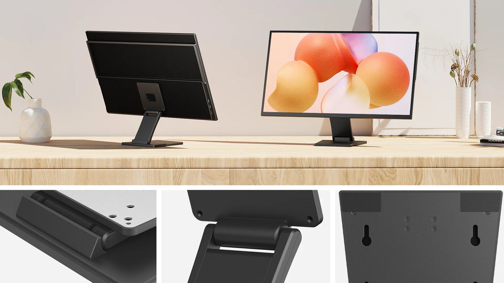 UPERFECT Support Moniteur Portable Réglable 360° – Aluminium Robuste pour Écran & Tablette 13''-27''