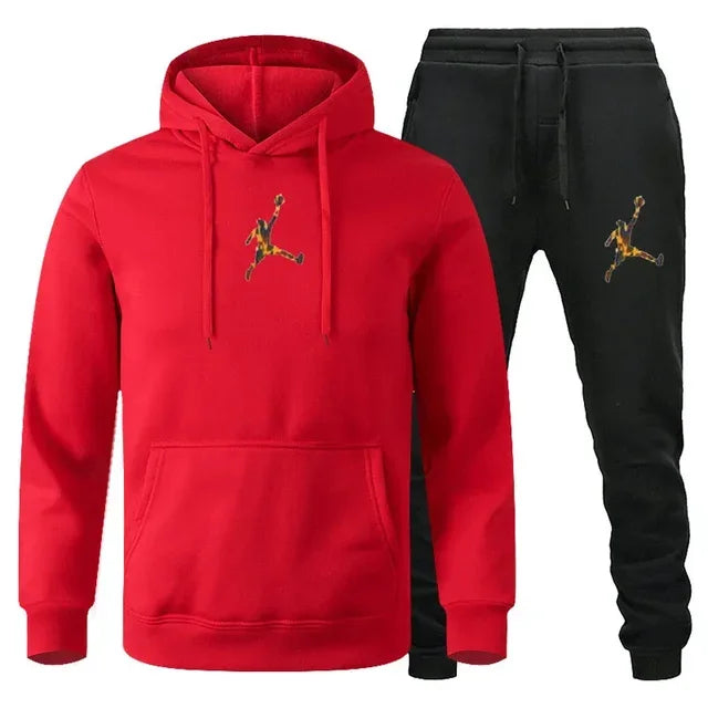 Herren Jogginganzug 2-teilig Langarm Sweatshirt + Freizeithose Fitness Sport Herbst Winter Fashion Bequem Trendig Zeitlos – Premium Jogginganzug 2-teilig Sport Casual Herbst Winter | Herrenmode Sportswear Premium