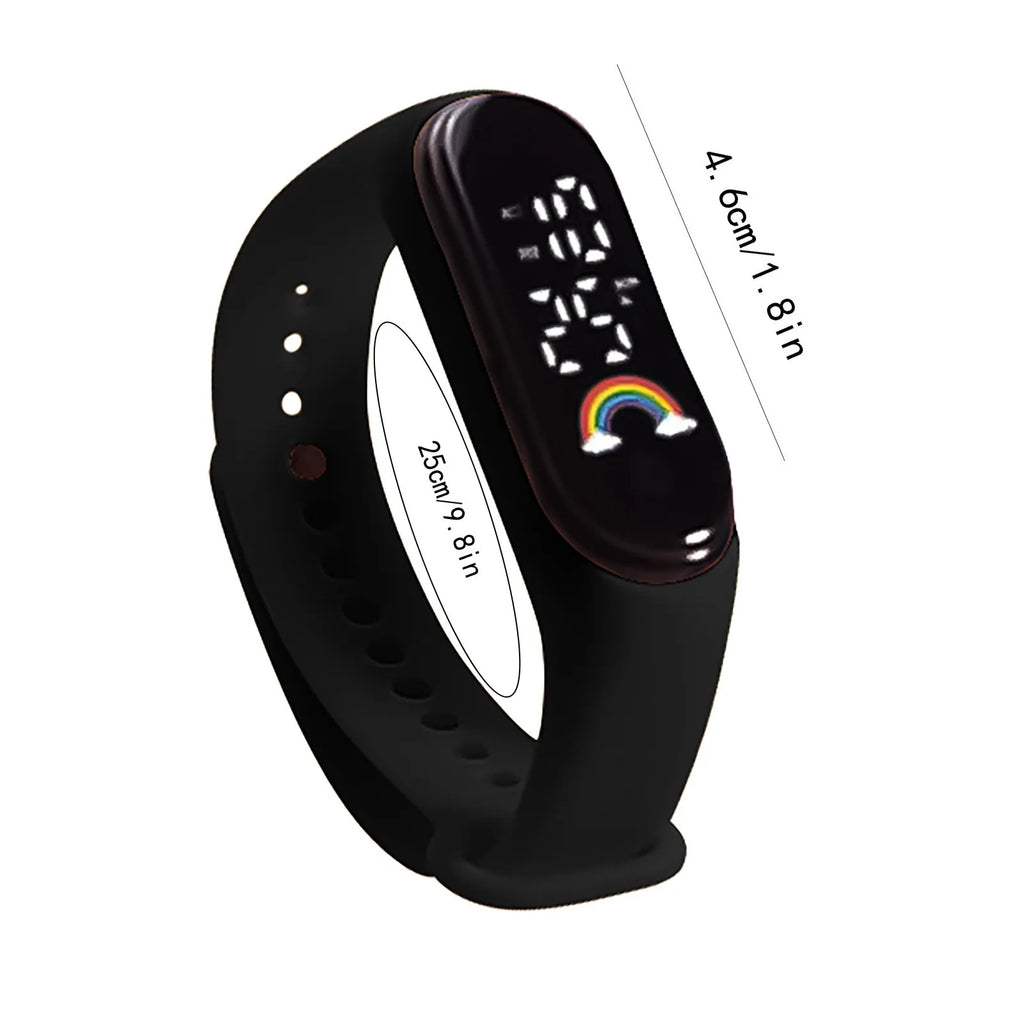 Montre Enfant Fille Garçon LED Tactile Sport – Bracelet Électronique Étanche Tendance 2025