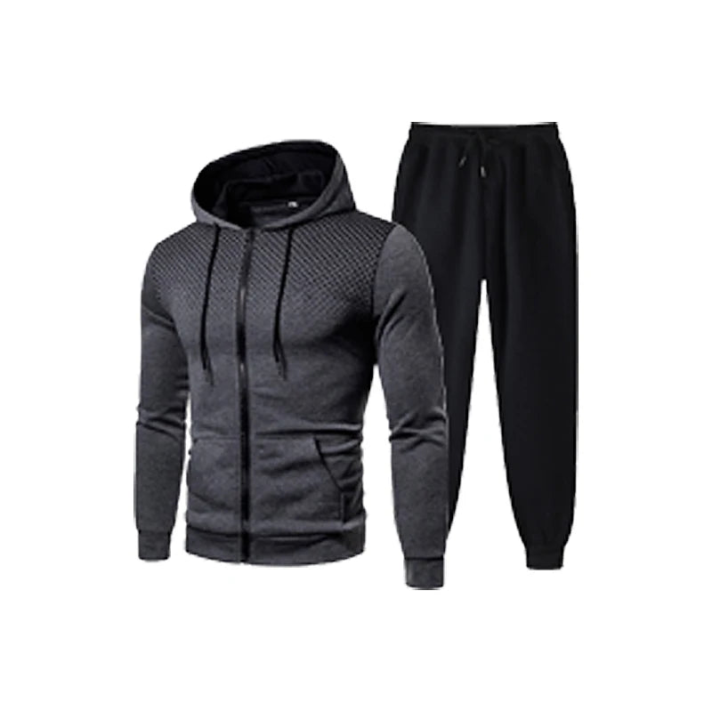 Ensemble Homme Polaire Couleur Unie Sweat Zippé + Pantalon + Bonnet Casual Sport Style Américain Européen Automne Hiver Confortable – Set 3 Pièces Premium | Mode Homme Sport Premium