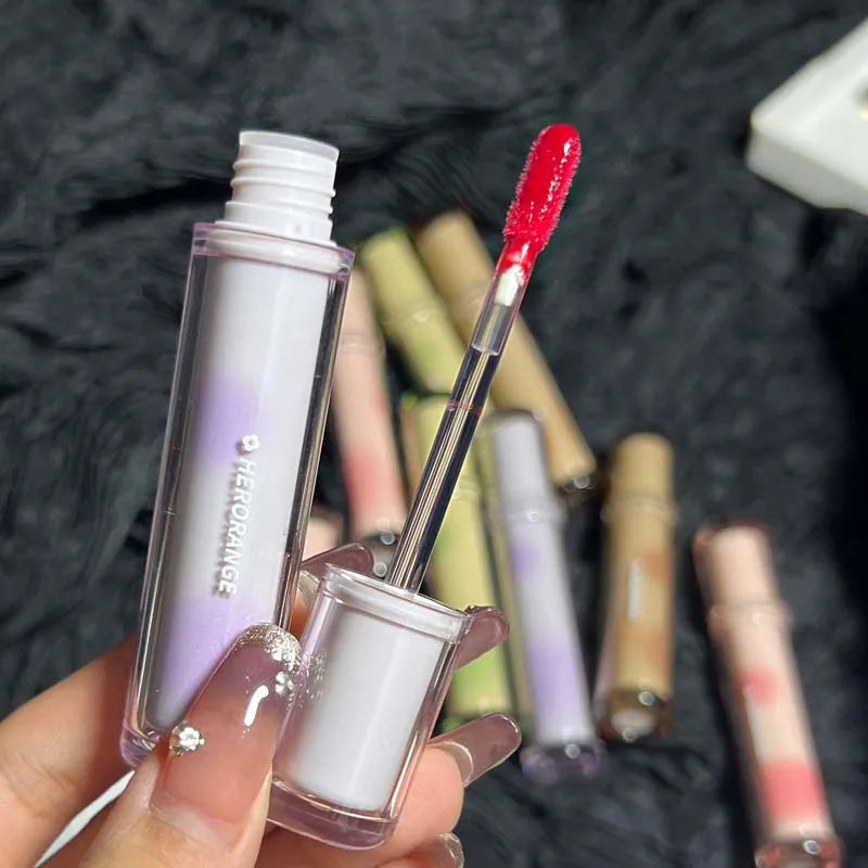 Gloss Miroir Iced Tea – Lip Glaze Jelly Transparent Waterproof | Rouge à Lèvres Liquide Effet Glacé