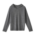 Pull Cachemire Femme 100% Laine Mérinos Col V À Capuche – Chaud Élégant Tendance | Automne Hiver
