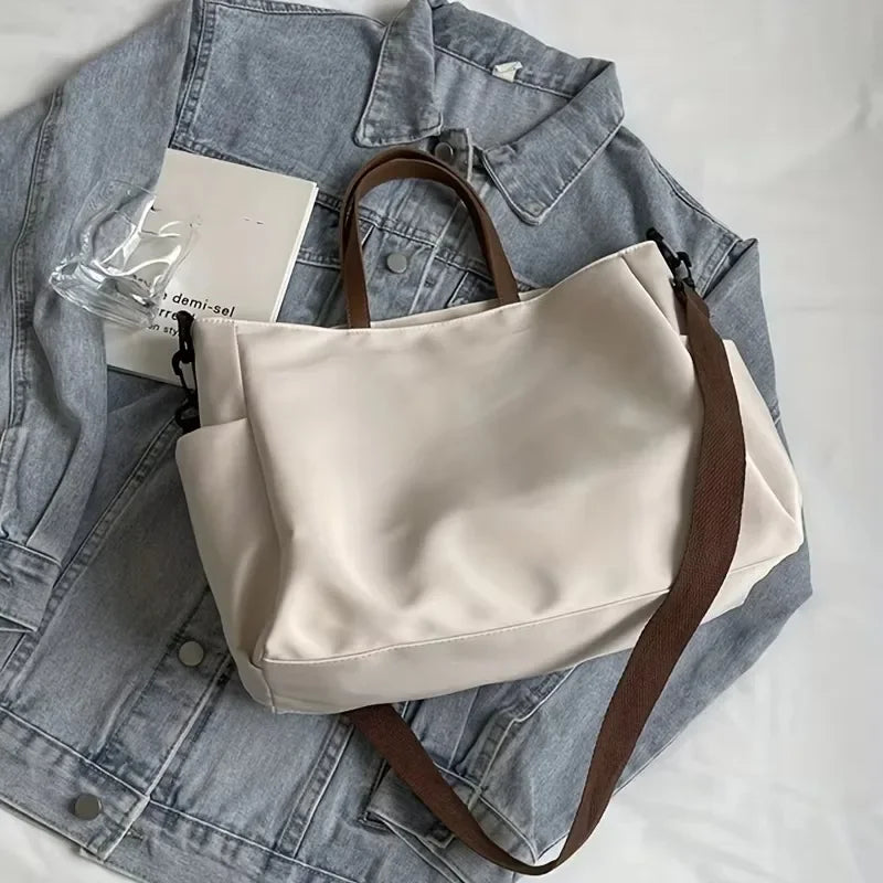 Grand Sac Cabas Nylon Femme – Tote Bag Stylish Bandoulière & Épaule | Voyage, Business, Fitness & Shopping | Léger & Résistant