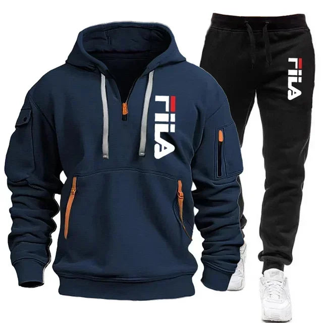 Ensemble Sport Homme 2 Pièces Hoodie Multi-Poches Zippé + Pantalon Automne Hiver Casual Pullover Sportswear Chaud Tendance Premium – Ensemble Sport Premium Multi-Poches 2 Pièces | Mode Homme Sportswear Premium Automne Hiver