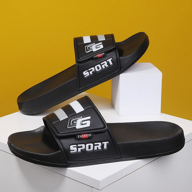 Mules Velcro Homme Légères Plage Grande Taille – Slides Soft Casual Clog Été